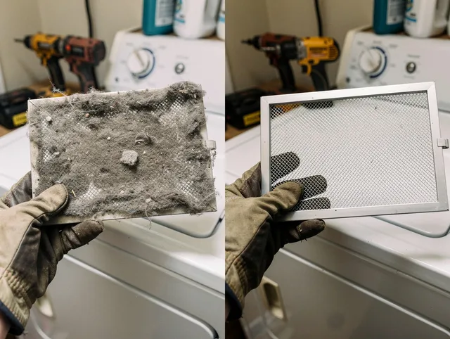 Professional lint trap cleaning by Wilton Dryer Vent Cleaning in Wilton