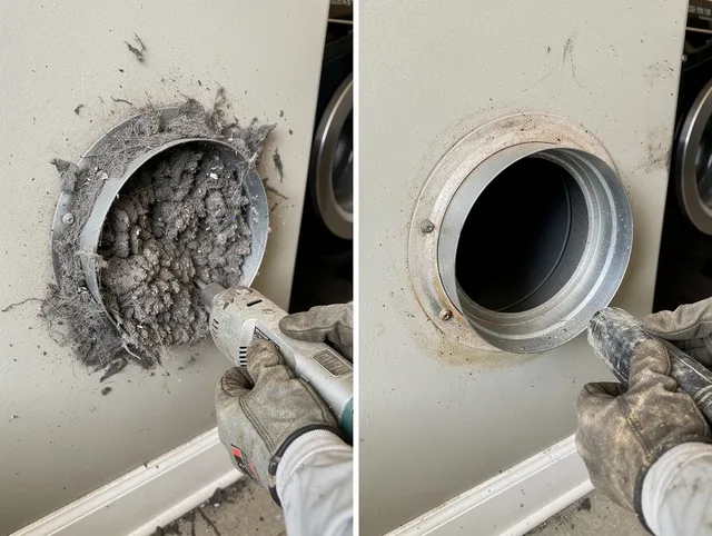 Professional clogged vent cleaning by Wilton Dryer Vent Cleaning in Wilton