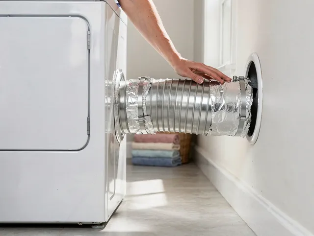 Professional dryer vent hose installation by Wilton Dryer Vent Cleaning in Wilton