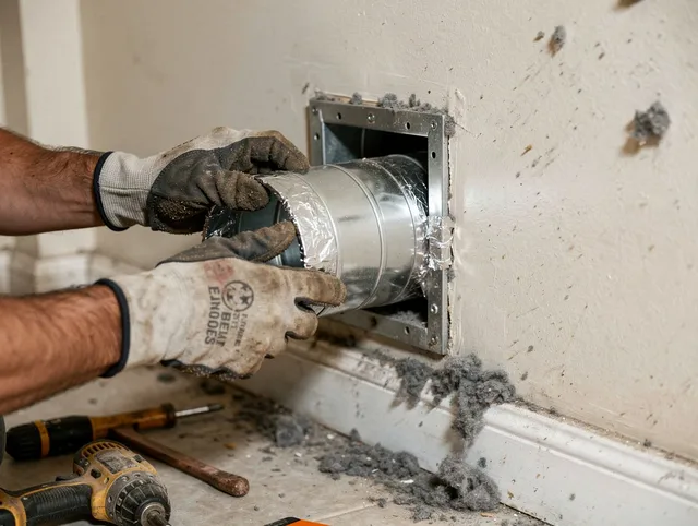 Professional dryer vent repair and installation by Wilton Dryer Vent Cleaning in Wilton